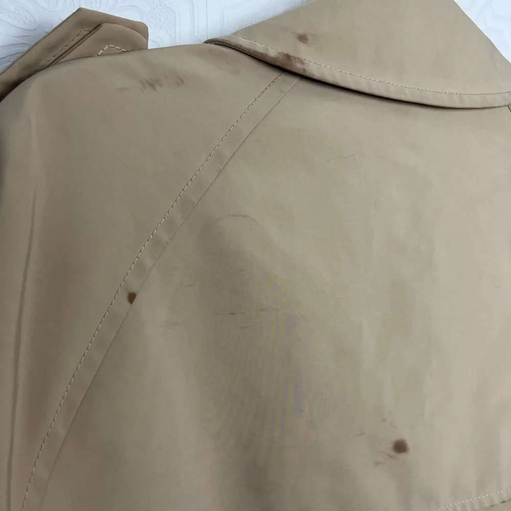 Gucci Mens Trenchcoat Sand Tan Coat Neutrals Flawed‎ Designer Peacoat